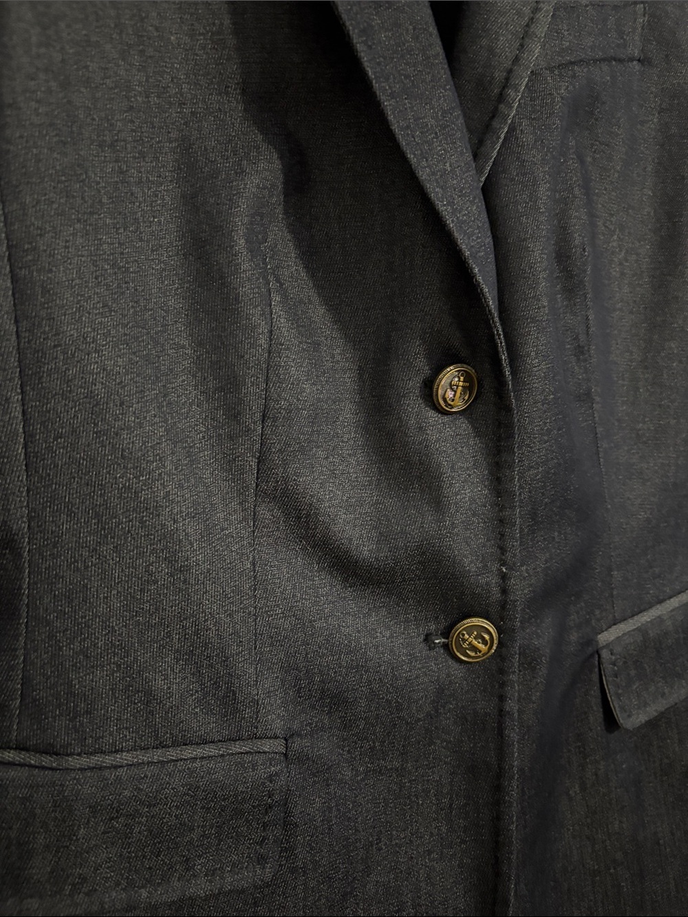 Talbots Dark Navy Structured Two-Button Blazer - Picture 2 of 6